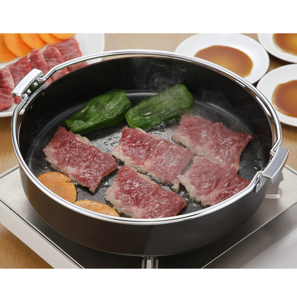 下村企販 すき焼き鍋 26cm IH対応 鉄製 特厚すきやき鍋 日本製 （ ガス