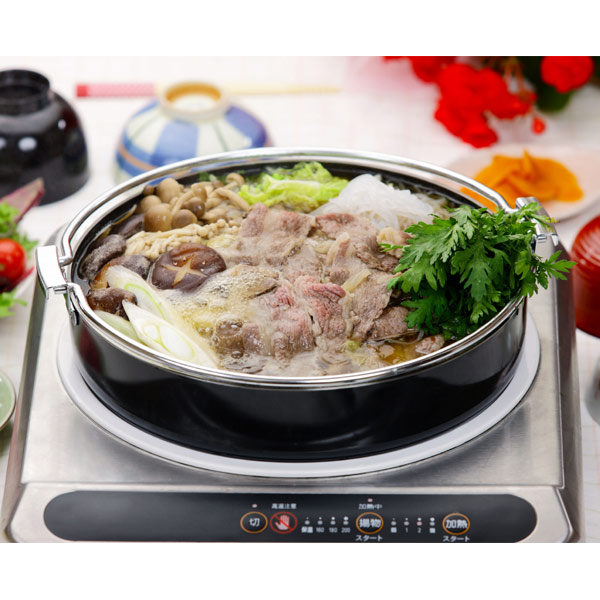 下村企販 すき焼き鍋 26cm IH対応 鉄製 特厚すきやき鍋 日本製 （ ガス