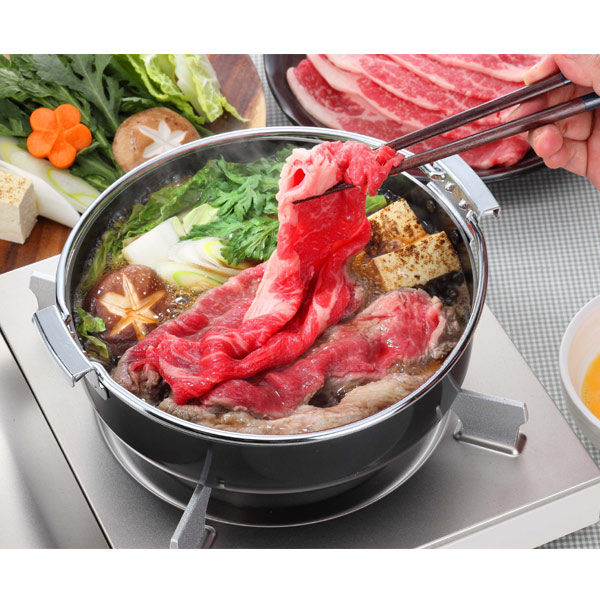MDTクッキング 新品未使用　すき焼き鍋 彩食庵 鉄角型焼肉&すきやき鍋26×26 SM-8557 和平フレイズ 卓上用鍋 鉄