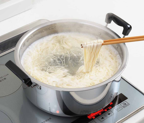 ヨシカワ 両手鍋 28cm IH対応 蓋付き 満菜 ステンレス製 日本製