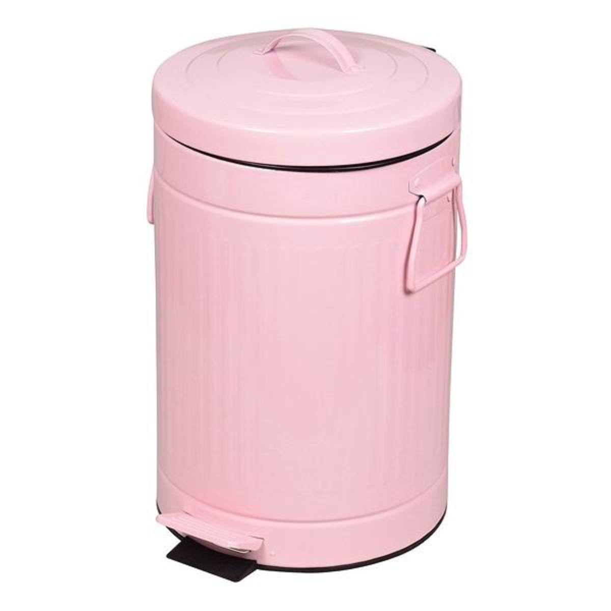 ごみ箱 ゴミ箱 30L ホワイト ピンク ペダル式 丸型2セット 7136417.jpg