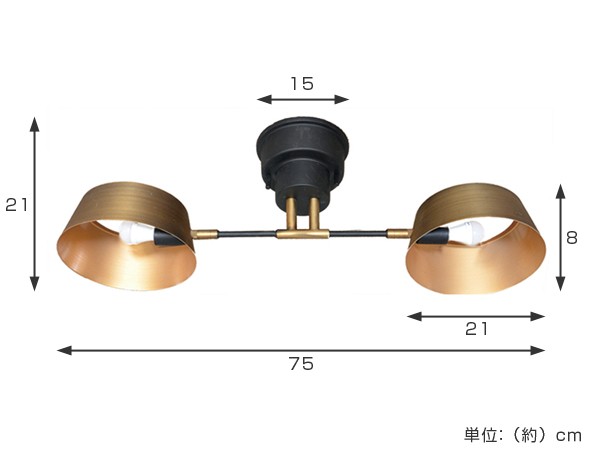 シーリングライト カピエンテ2 2灯 LuCerca （ 照明 おしゃれ 照明器具