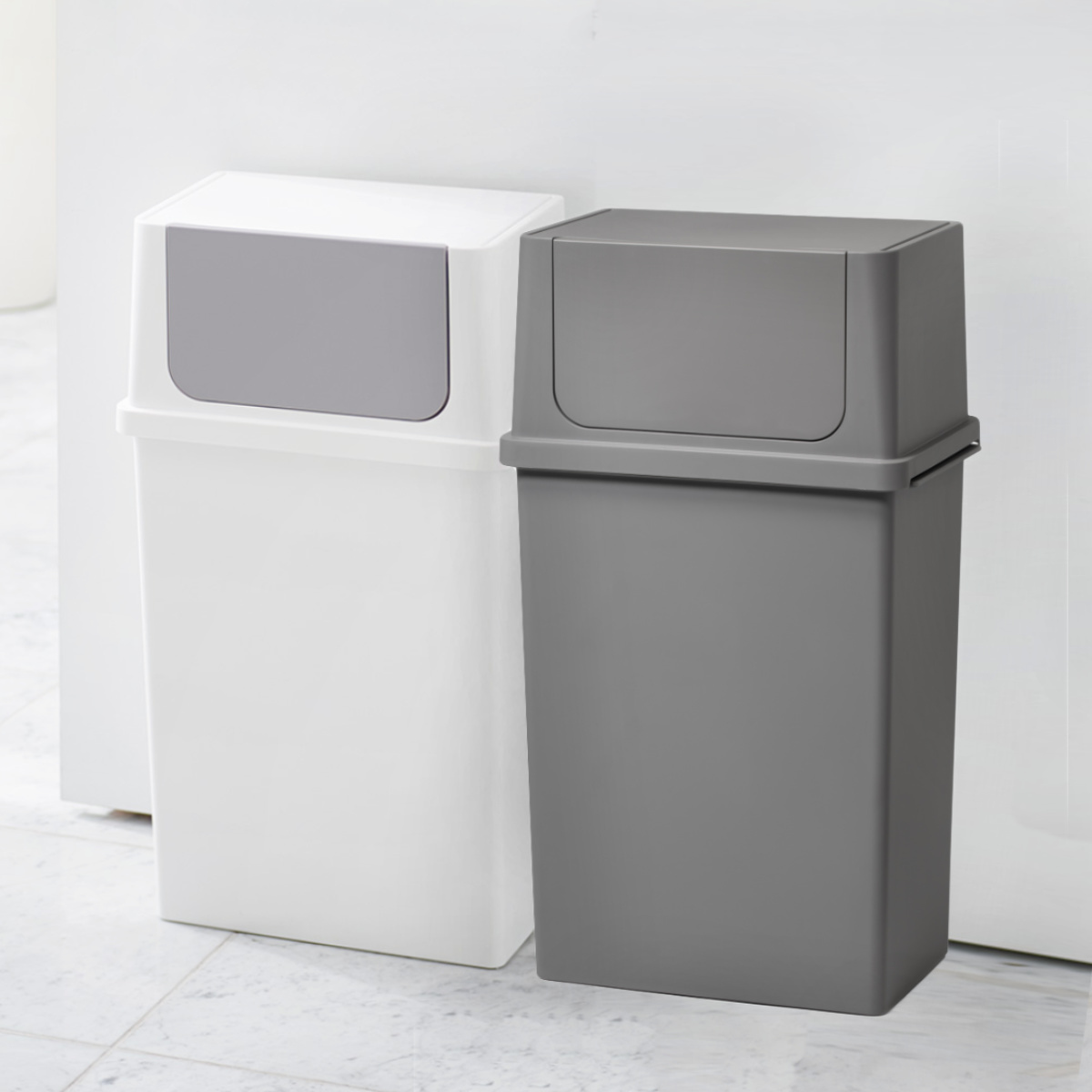高級ゴミ箱　店舗用　キッチンカーなど　2個セット 吉川国工業所 ゴミ箱 25L フロントオープン ふた付き スリム