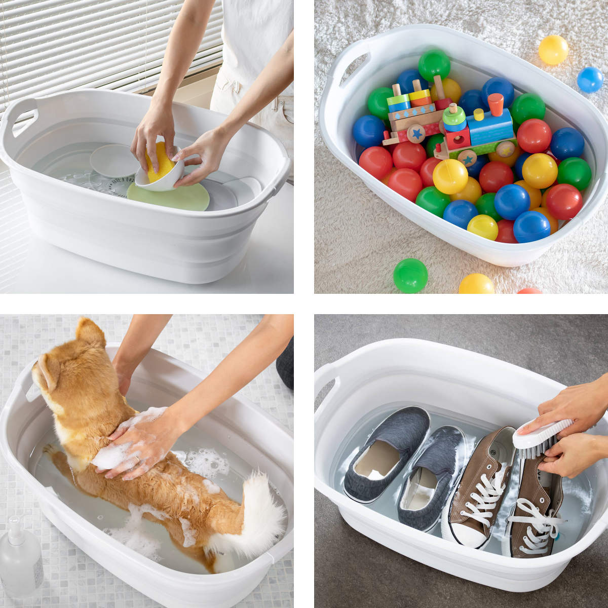 伊勢藤 バケツ 折りたたみ 23L ソフトタブ ワイド 中栓付き