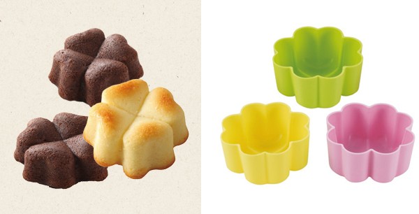 □在庫限り・入荷なし□マフィン型 クローバー型 3個入 シリコン製