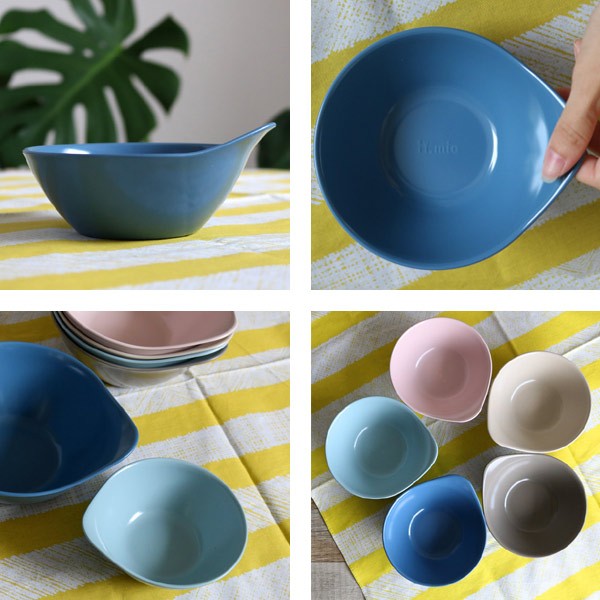ボウル 13cm il mio 洋食器 取っ手付 合成漆器 同色5個セット （ 電子