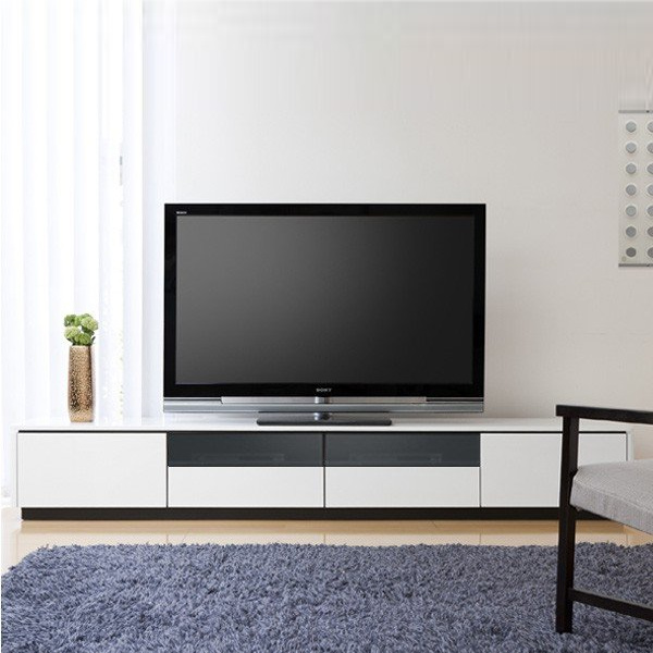 MKマエダ家具 テレビ台 ローボード 光沢仕上げ RADUNI-NUOVO ホワイト