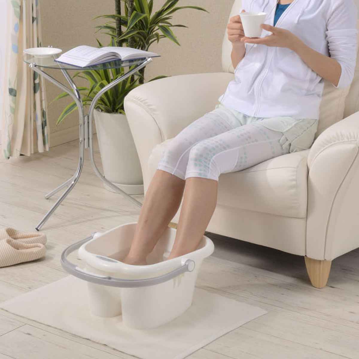 足浴器 リラックス足湯 （ 足湯器 足浴 バケツ フットバス 日本製
