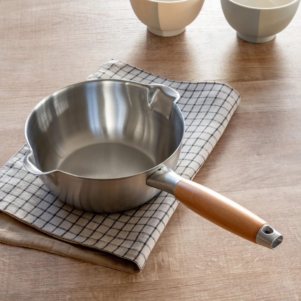 aikata 雪平鍋 18cm IH対応 アイカタ 両口 ステンレス製 日本製 片手鍋