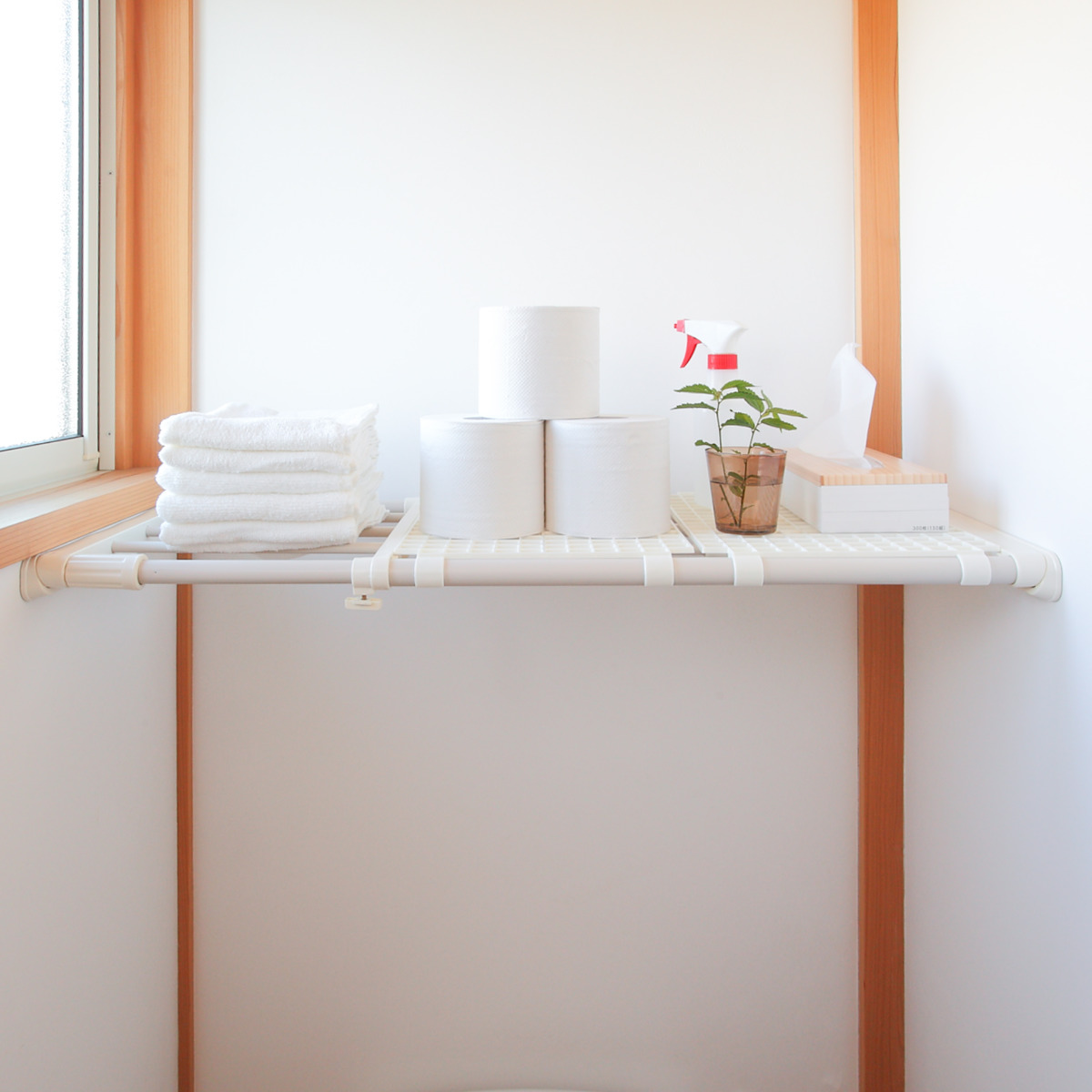 新輝合成 つっぱり棚 超強力伸縮ラック ワイド S 取り付け幅 68〜104cm