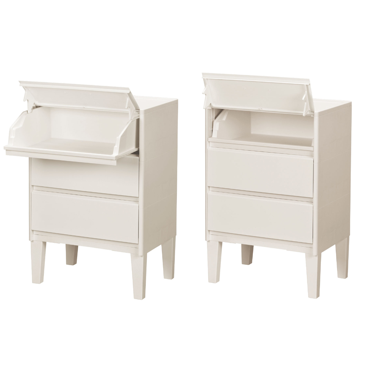 JEJアステージ チェスト 3段 前開き 引き出し 白 タンス 日本製 （ 幅