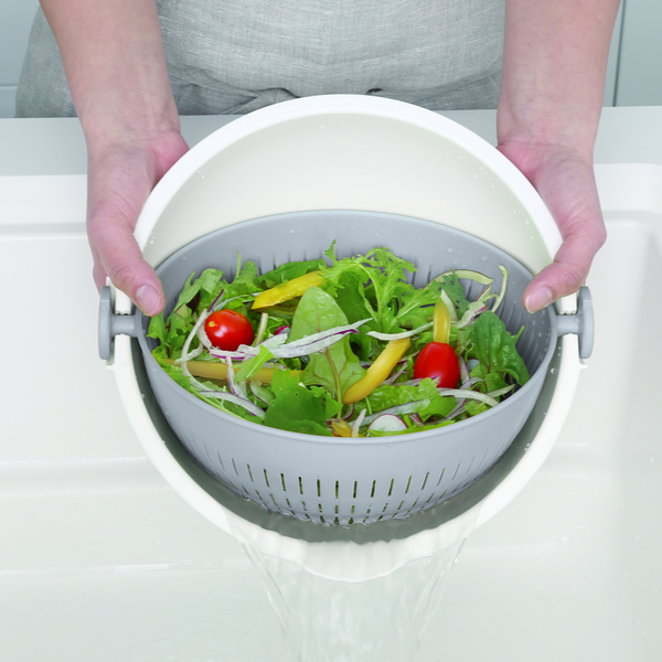 ザル ボール 一体型 スピンホイールコランダー ラージ 日本製 （ 丸型