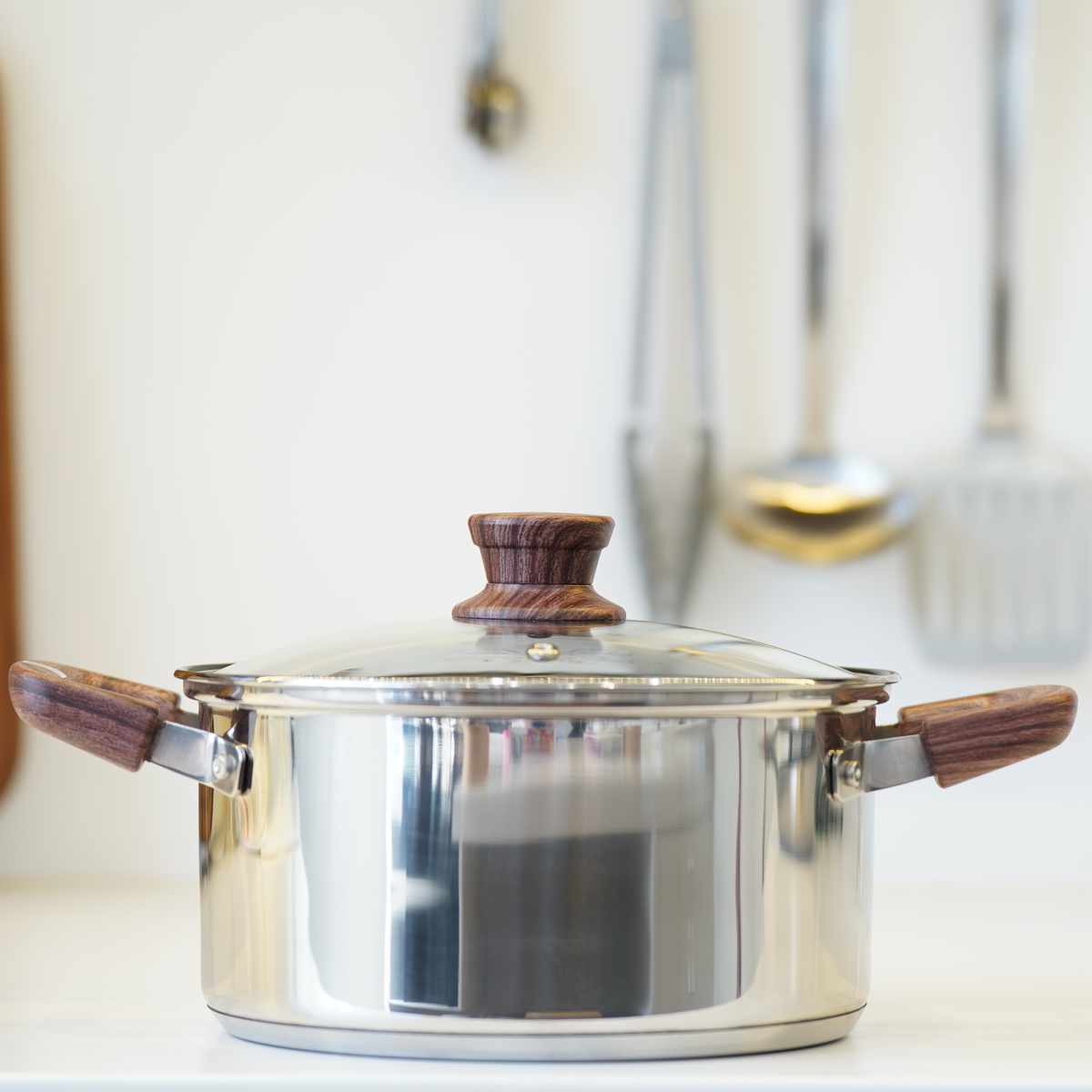 パール金属 両手鍋 20cm IH対応 ウッディパル 3層底ガラス蓋付き両手鍋
