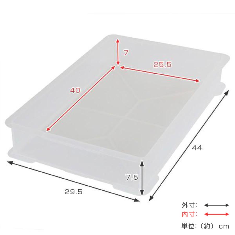 もち箱 フードテナー 本体2段 蓋1個 30×45cm レールトイ 収納 クリア
