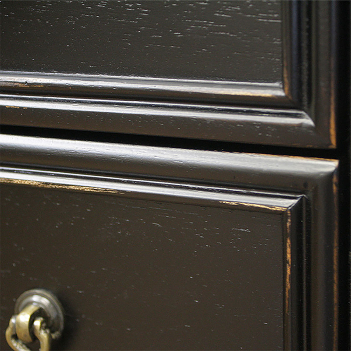 東海家具工業 ワイドチェスト 4段 アンティーク調 ノワール 幅70cm