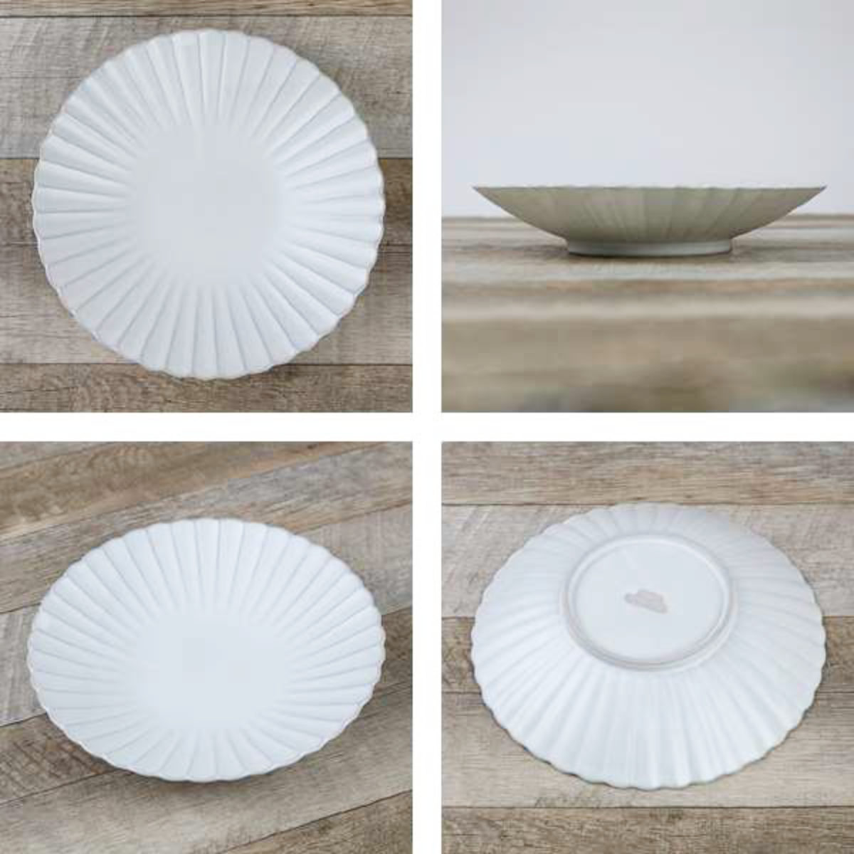 aito製作所 プレート 23cm 輪花皿 花皿 花シリーズ 洋食器 陶器 日本製