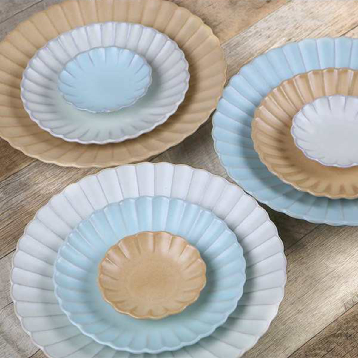 aito製作所 プレート 16cm 輪花皿 花皿 花シリーズ 洋食器 陶器 日本製