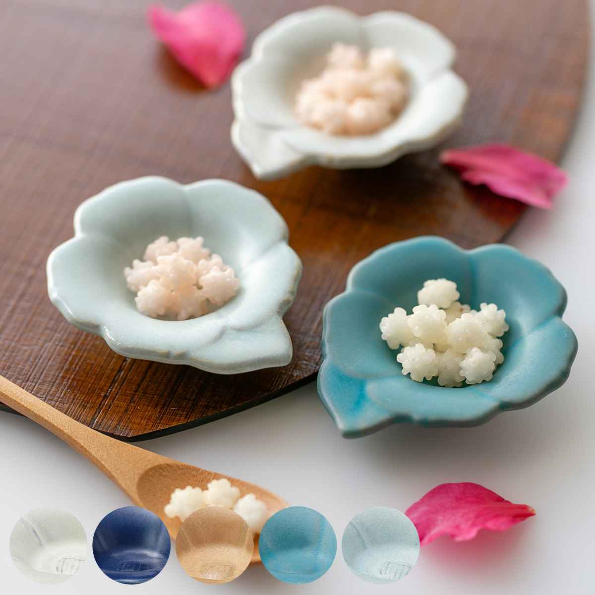 プレート 8cm 輪花皿 花皿 花シリーズ 洋食器 陶器 日本製 同色5枚セット ぎんはく （ 食器 皿 器 豆皿 おしゃれ 花 ） :  280721set : リビングート ヤフー店 - 通販 - Yahoo!ショッピング