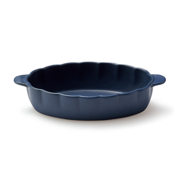 グラタン皿 20cm 輪花皿 花皿 花シリーズ 洋食器 陶器 日本製 ぎんはく