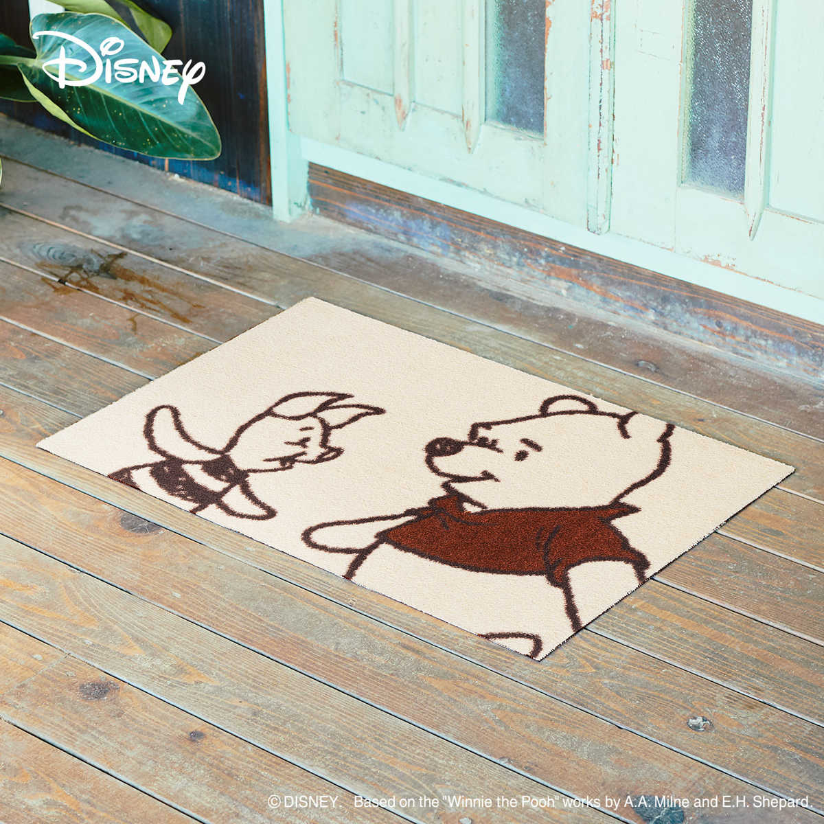 Disney（ディズニー） 玄関マット 屋内・屋外兼用 プーさん
