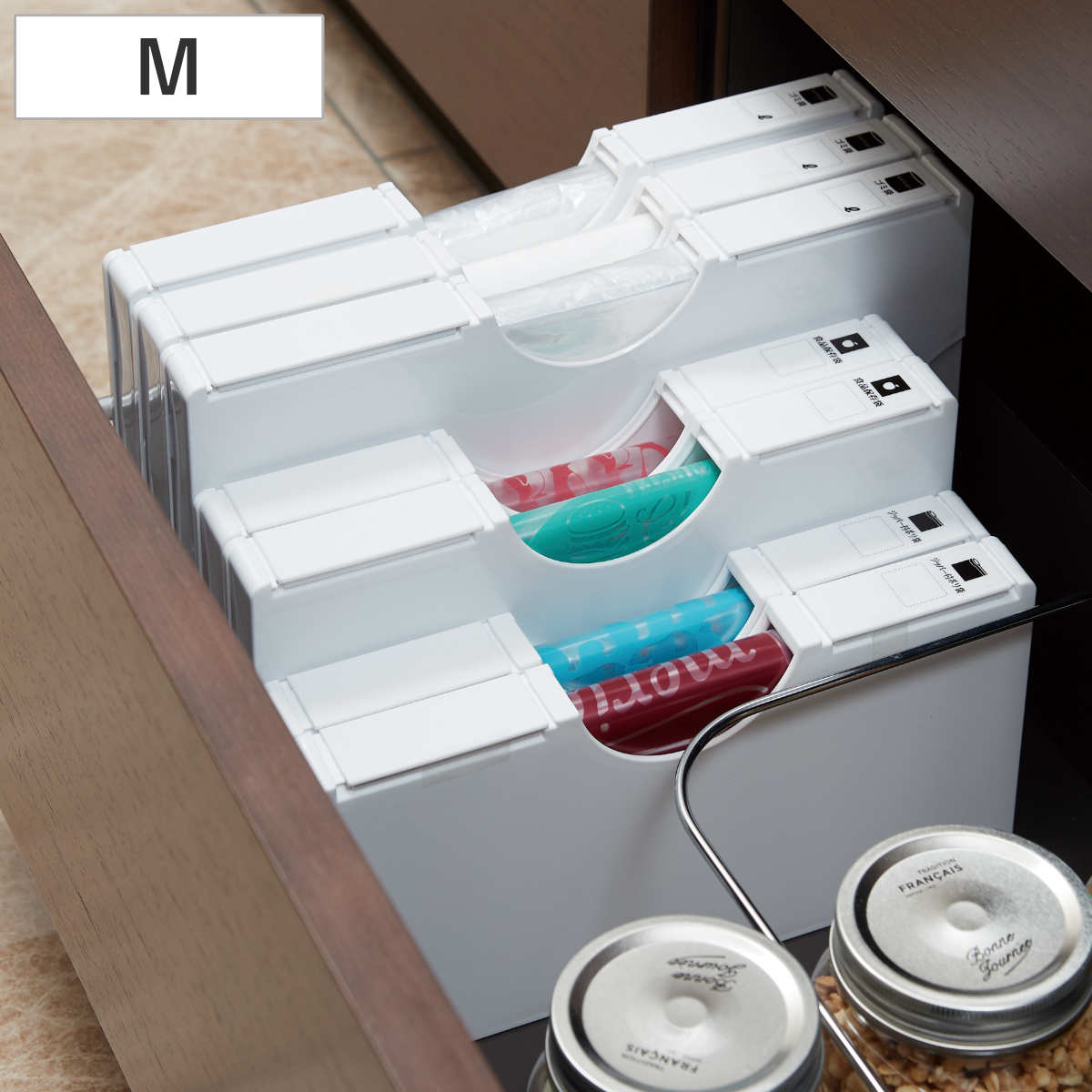 伊勢藤 ゴミ袋ストッカー ゴミ袋＆保存袋用ホルダー L マグネット