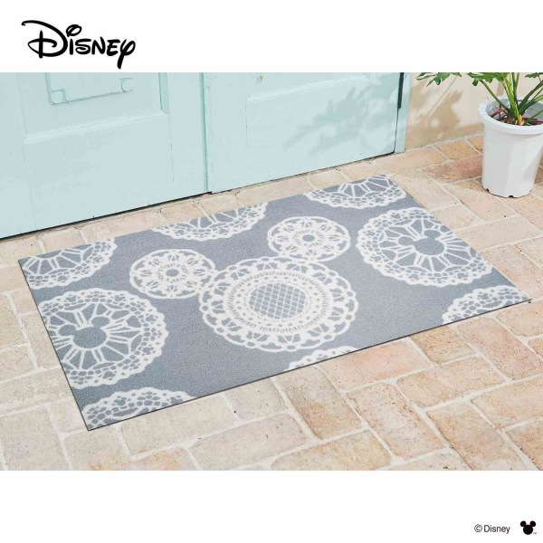 Disney（ディズニー） 玄関マット 屋内・屋外兼用 ミッキー レース 75