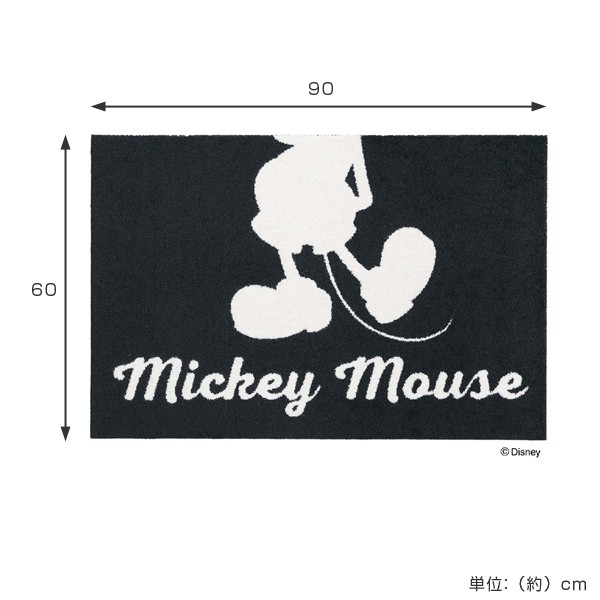 Disney（ディズニー） 玄関マット 60×90cm 屋内屋外兼用 ミッキー