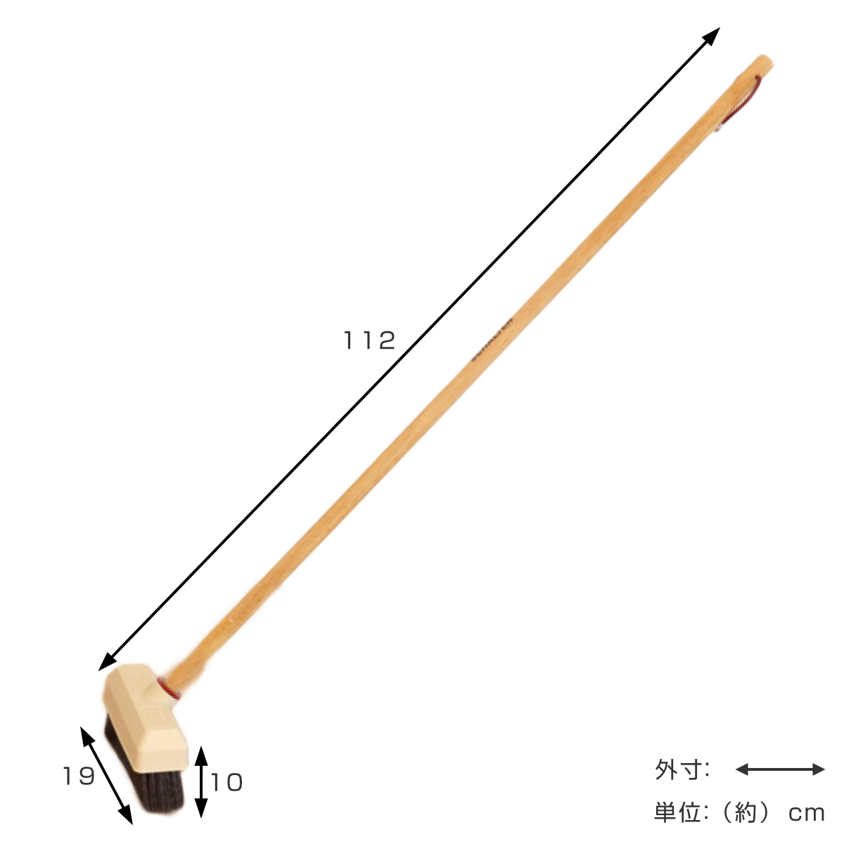 デッキブラシ SCHALTEN ブラシ 木柄 ...の詳細画像2