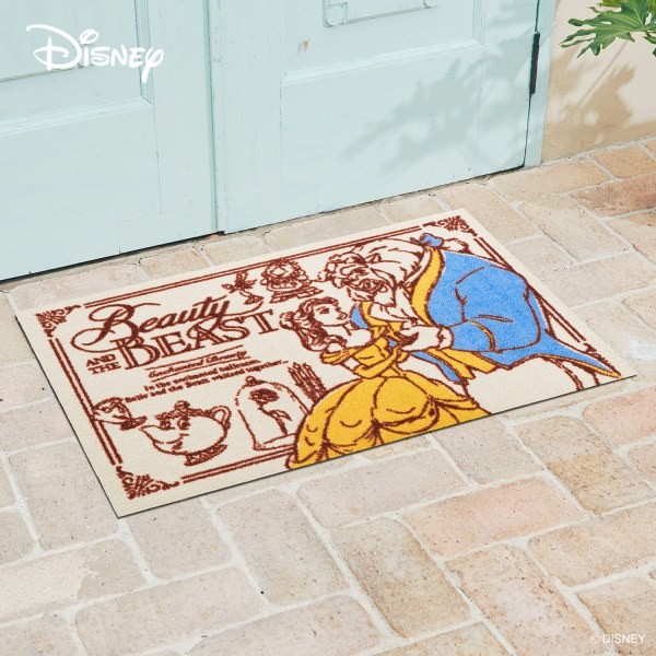 Disney（ディズニー） 玄関マット 屋内・屋外兼用 美女と野獣 60×90cm