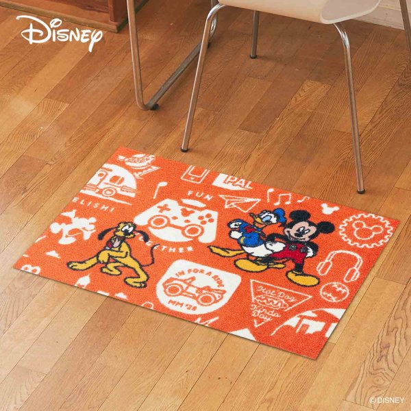 Disney（ディズニー） 玄関マット 50×75cm 屋内屋外兼用 ミッキーと
