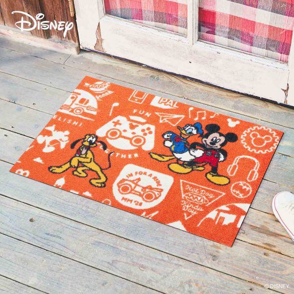 Disney（ディズニー） 玄関マット 50×75cm 屋内屋外兼用 ミッキーと