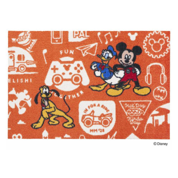 Disney（ディズニー） 玄関マット 50×75cm 屋内屋外兼用 ミッキーと