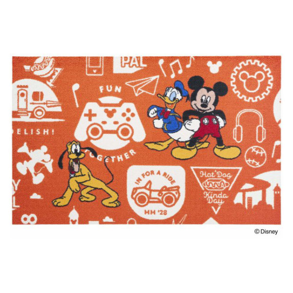 Disney（ディズニー） 玄関マット 75×120cm 屋内屋外兼用 ミッキーと