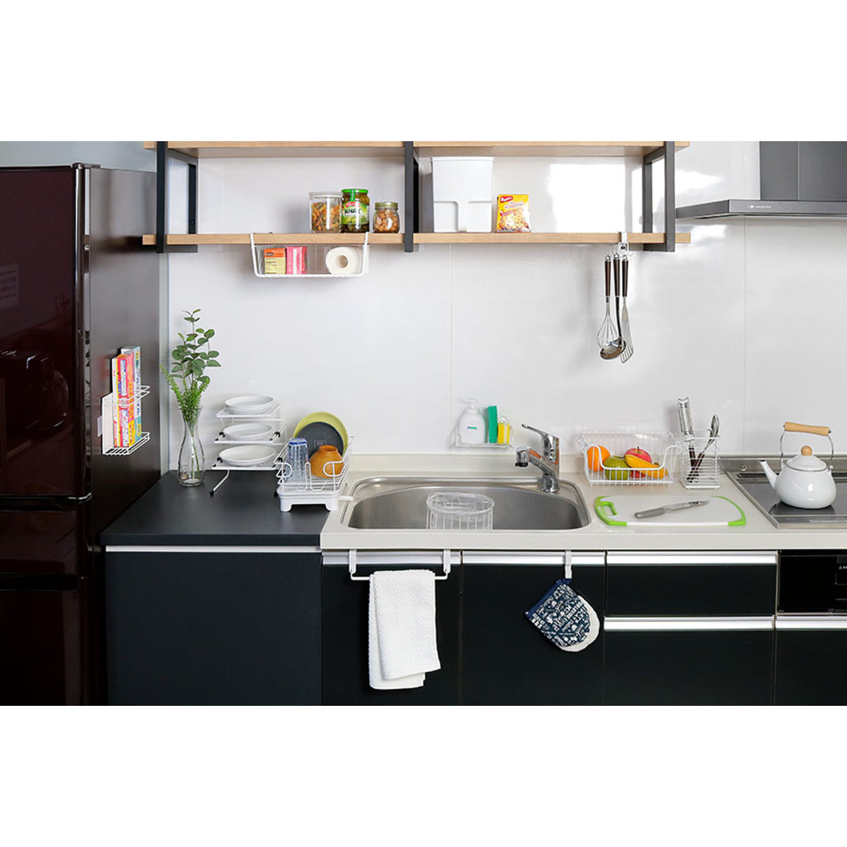 和平フレイズ キッチンラック キッチン収納棚 S ホワイト ブランス