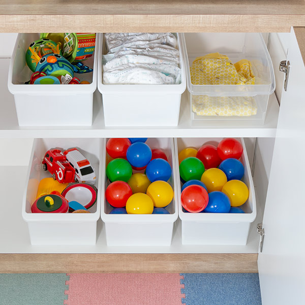 キッチン収納ケース ストックボックス コロ付き 幅19.1cm （ 収納