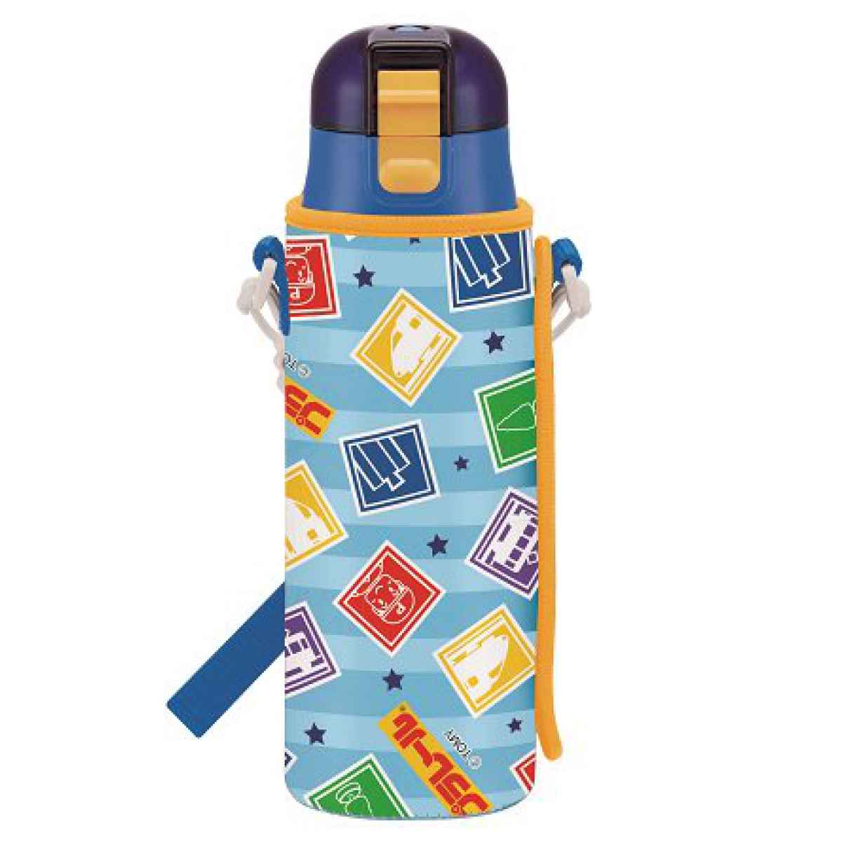 スケーター 水筒 キッズ 470ml プラレール 直飲み ワンタッチ カバー