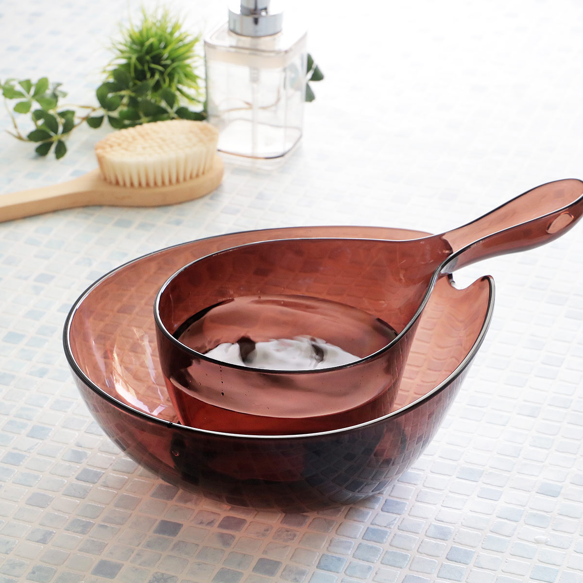 シンカテック 手桶 ヒューバス ハンディーボール クリア 日本製