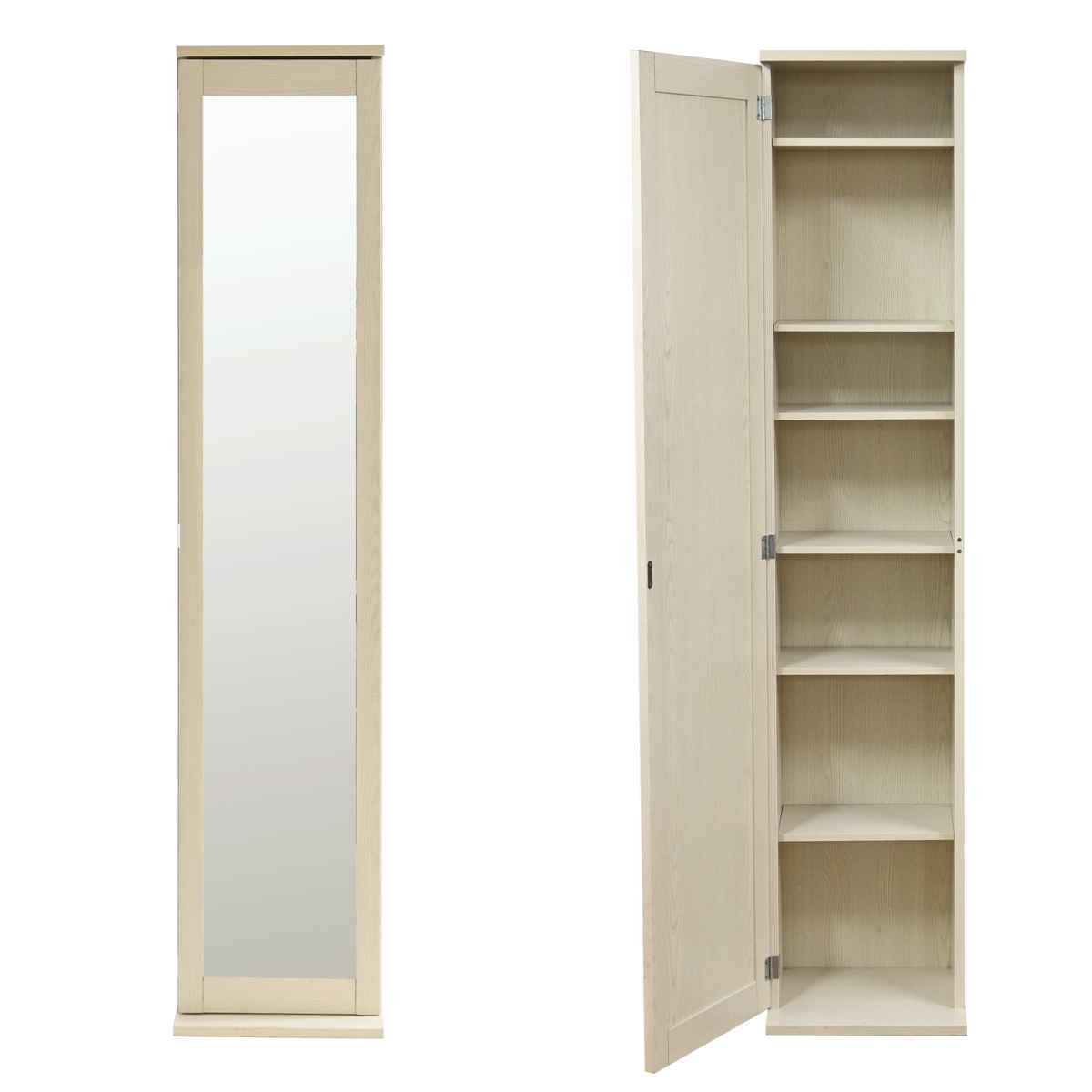 ボックスミラー ミラー付き収納棚 （ ミラー 鏡 収納棚