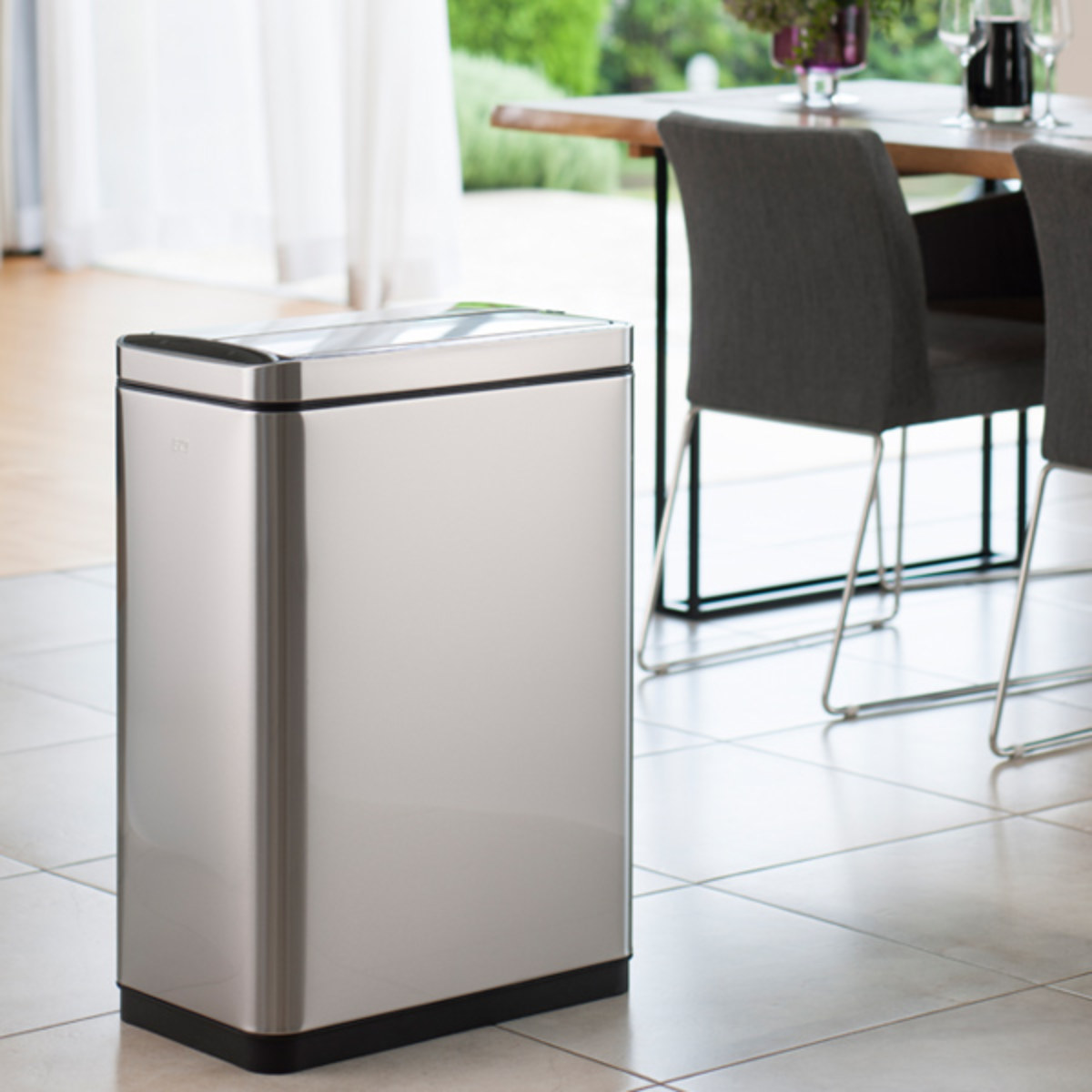EKO (イーケーオー) ゴミ箱 センサー付 45L デラックスファントム 自動開閉 シルバー  9287MT-45 未使用品 EKO（イーケーオー） ゴミ箱 45L デラックスファントム センサービン