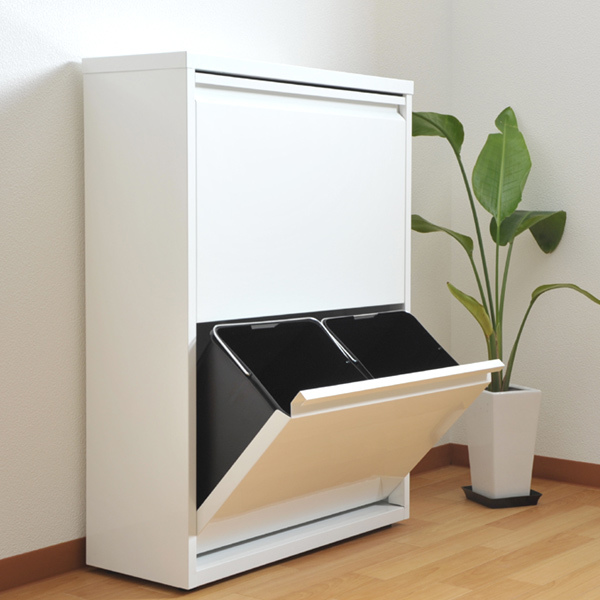 ゴミ箱 約 76L 2段 4分別 スチール製 幅65.5cm （ ごみ箱 76リットル