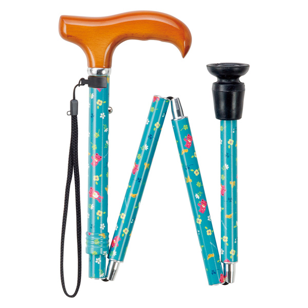 マキテック 杖 折りたたみ ステッキ アルミ製 ピクルス キャラクター