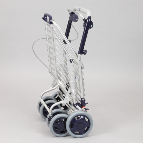 ショッピングカート ワイヤーカート アルミ製 ブレーキ付き 高さ調節