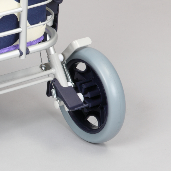 ショッピングカート ワイヤーカート アルミ製 ブレーキ付き 高さ調節