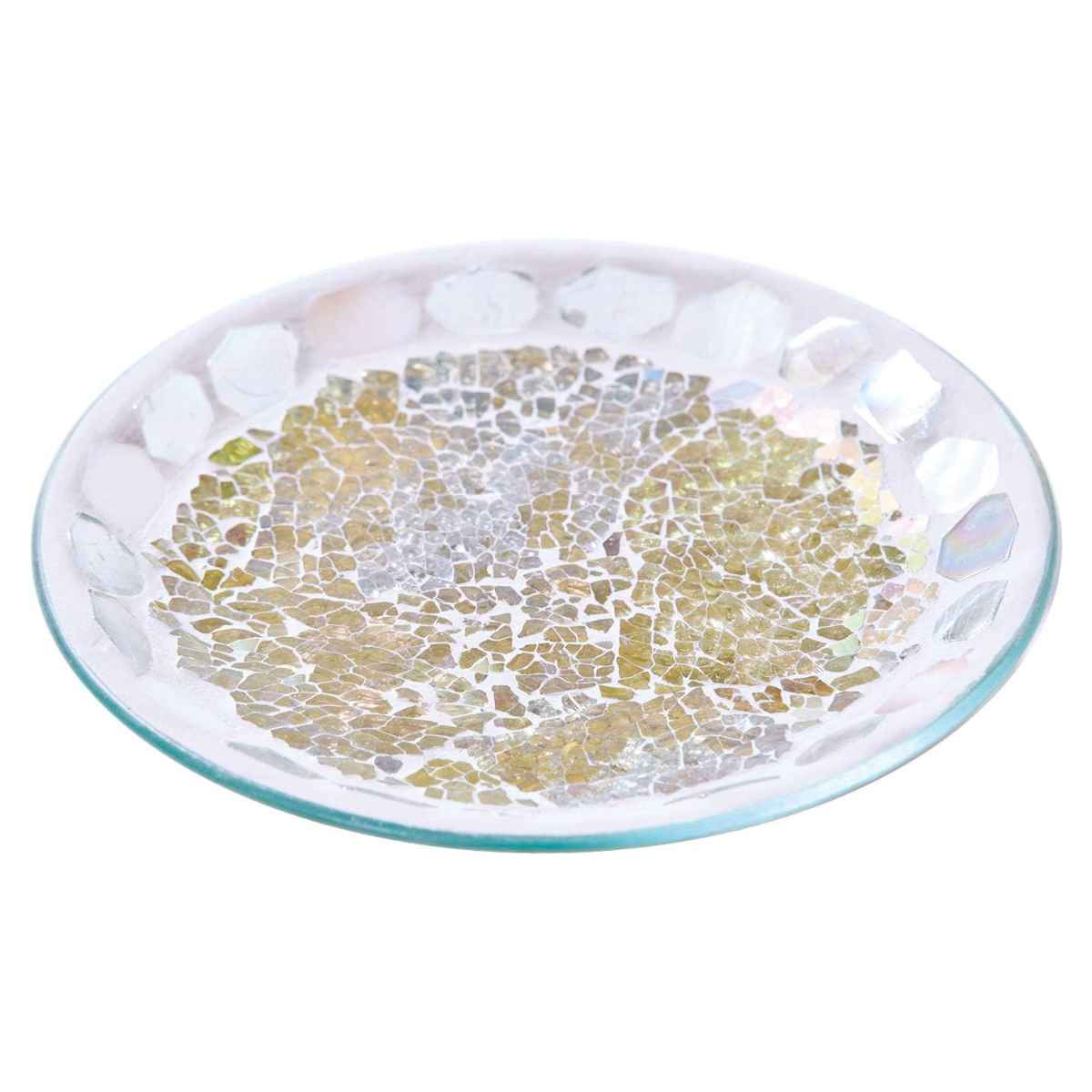 アクセサリートレイ ルミエール ブリエ ラウンドトレイ ホワイトブルー