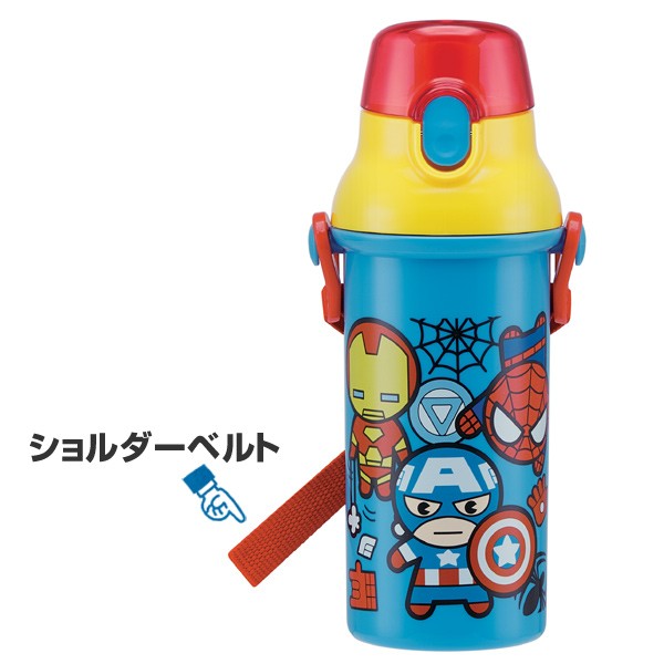 水筒 子供 マーベル ICON 直飲みプラワンタッチボトル 480ml