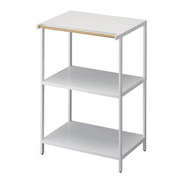 山崎実業 ホワイト スチールラック 3段
