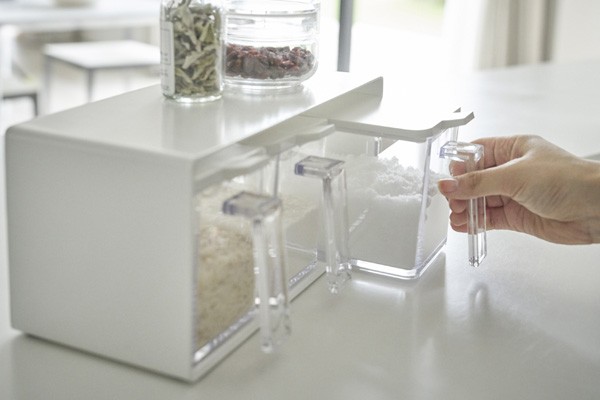 山崎実業 アクア 調味料ストッカー＆ラック 3個セット