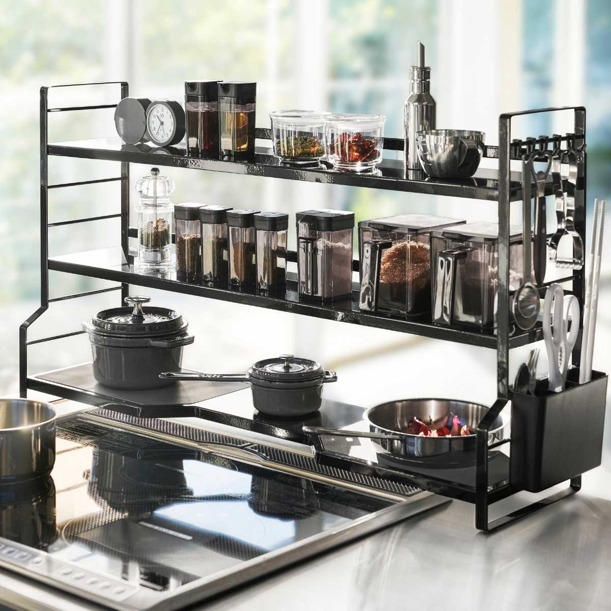 tower 山崎実業 コンロ奥ラック 3段 タワー （ 4903208035934 タワー