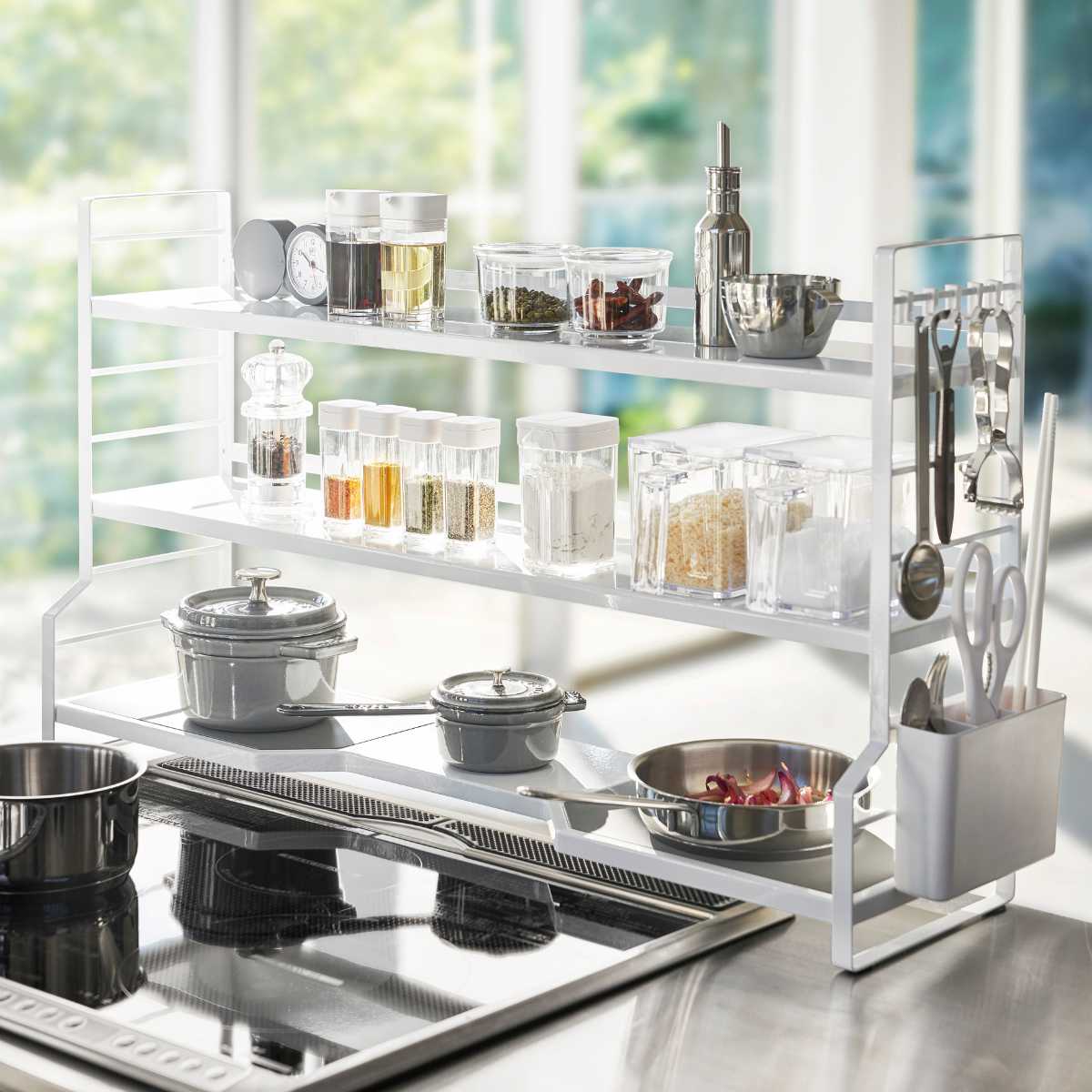 tower 特典付き 山崎実業 コンロ奥ラック 3段 タワー （ 4903208035934