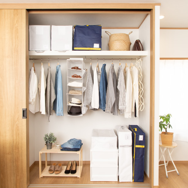 東和産業 吊り下げ収納 6段 衣類 小物収納 幅23×奥行30×高さ80cm 5個